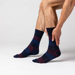 Load image into Gallery viewer, 3 Pairs Men's Cotton Socks - Regal Stripe