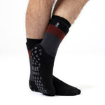 Load image into Gallery viewer, 1 Pair Men's Raynaud's Thermal Slipper Socks - Block Stripe Black