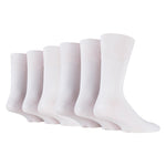 Load image into Gallery viewer, 6 Pairs Men's Diabetic Socks - White