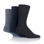 Load image into Gallery viewer, 3 Pairs Men's BigFoot Diabetic Socks - Black/Navy/Grey