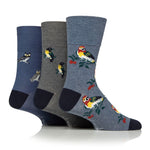 Load image into Gallery viewer, 3 Pairs Men's RHS Bamboo Socks - Birds