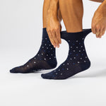 Lade das Bild in den Galerie-Viewer, 3 Paar Herren-Baumwollsocken – Denim-Punkte