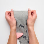 Load image into Gallery viewer, 3 Pairs Ladies Fun Feet Cotton Socks - Zebra Life