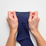 Charger l'image dans la galerie, 3 paires de chaussettes unies en coton pour femme - Bleu marine