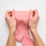 Charger l'image dans la galerie, 3 paires de chaussettes unies en coton pour femme - Corail et café