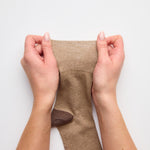 Load image into Gallery viewer, 3 Pairs Ladies Seclude Contrast Heel Socks - Brown