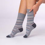 Load image into Gallery viewer, 3 Pairs Ladies Cotton Socks - Assertive Graphic