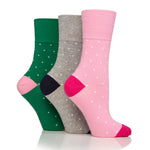 Load image into Gallery viewer, 3 Pairs Ladies Cotton Socks - Micro Polka Dot
