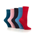 Load image into Gallery viewer, 5 Pairs Ladies Dry Comfort Socks - Colour Bloom