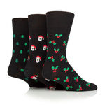 Load image into Gallery viewer, 3 Pairs Men's Fun Feet Christmas Socks - Santa Mix