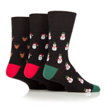 Lade das Bild in den Galerie-Viewer, 3 Paar Fun Feet Weihnachtssocken für Herren – Fairisle