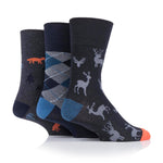 Load image into Gallery viewer, 3 Pairs Men's Fun Feet Cotton Socks - Highlands Escape