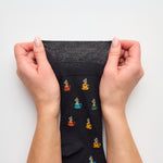 Load image into Gallery viewer, 3 Pairs Men's Fun Feet Cotton Socks - Coffee