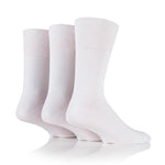 Load image into Gallery viewer, 3 Pairs Men's Bigfoot Cotton Socks - White