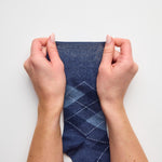 Load image into Gallery viewer, 3 Pairs Men's Argyle Cotton Socks - Leven Navy/Denim