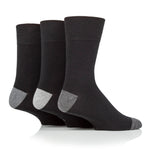 Load image into Gallery viewer, 3 Pairs Men's Apex Cotton Socks - Black