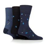 Load image into Gallery viewer, 3 Pairs Men's Cotton Socks - Cosmic Pulse