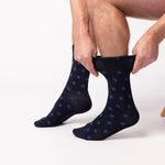 Load image into Gallery viewer, 3 Pairs Men's Bamboo Socks - Navy Eclipse