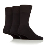 Load image into Gallery viewer, 3 Pairs Bamboo Leisure Socks - Black