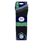 Load image into Gallery viewer, 3 Pairs Mens Bamboo Leisure Socks - Blue Charcoal Mix