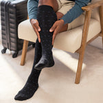 Load image into Gallery viewer, 1 Pair Ladies Compression Flight Socks - Black