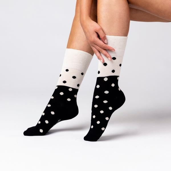 3 Pairs Ladies Bamboo Socks - Mono Spots