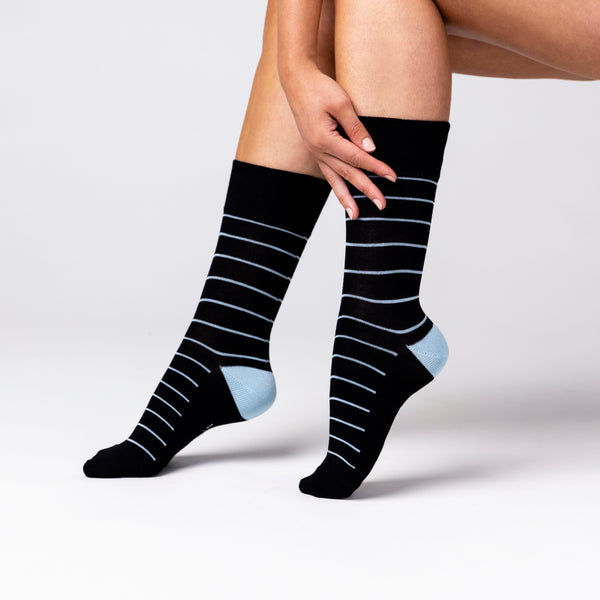 3 Pairs Ladies Bamboo Socks - Minimal Stripe