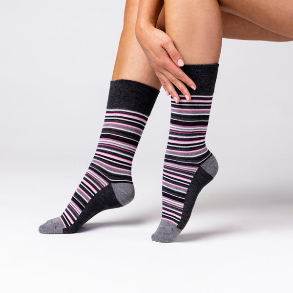 6 Pairs Ladies Bamboo Socks - Grey