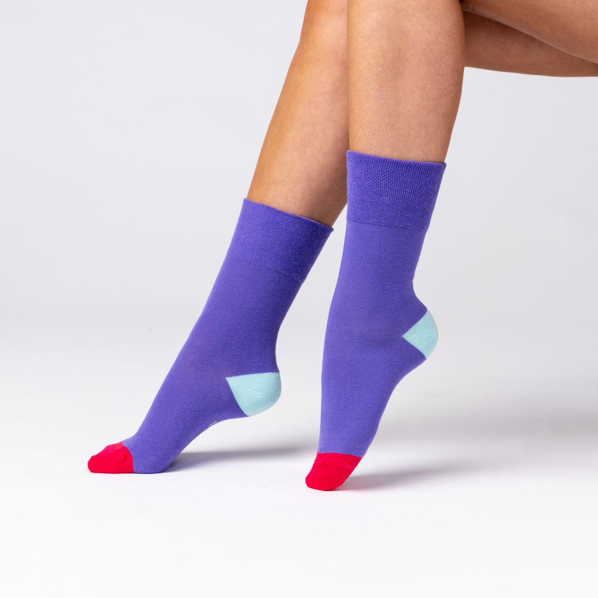 3 Pairs Ladies Colourburst Cotton Socks - Chroma Portal