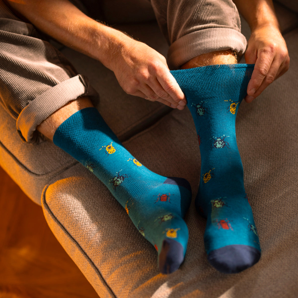 3 Pairs Men's RHS Cotton Socks - Insects