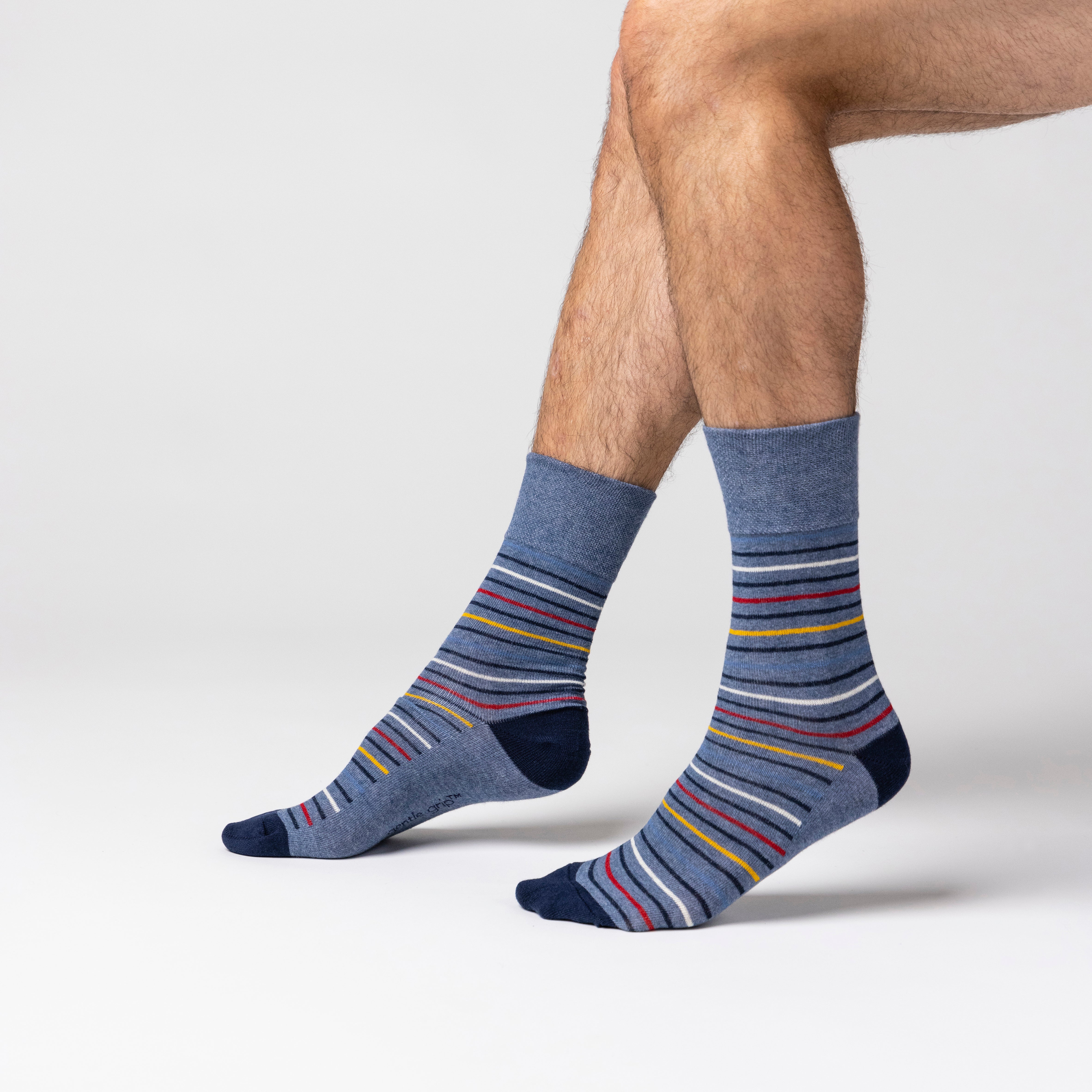 6 Pairs Men's Cotton Socks - Stripe Connection