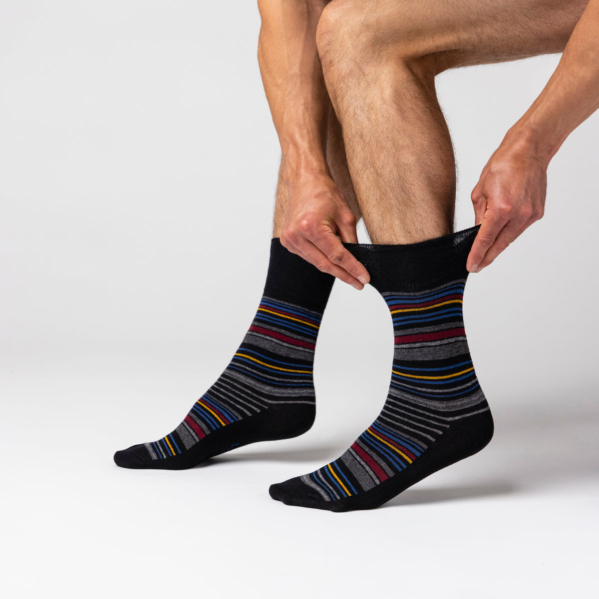 3 Pairs Men's Cotton Socks - Contemporary Ensemble