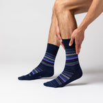 Load image into Gallery viewer, 6 Pairs Men&#39;s Cotton Socks - Homestead Stripe
