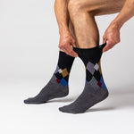 Load image into Gallery viewer, 6 Pairs Men&#39;s Argyle Cotton Socks - Metro
