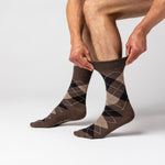 Load image into Gallery viewer, 6 Pairs Men&#39;s Bigfoot Cotton Socks - Argyle Neutrals
