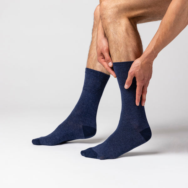 6 Pairs Men's Apex Cotton Socks - Navy