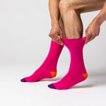 Load image into Gallery viewer, 6 Pairs Men&#39;s Colourburst Cotton Socks - Crazy Contrast
