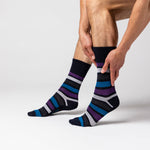 Load image into Gallery viewer, 6 Pairs Men&#39;s Bamboo Socks - Mirage Stripe
