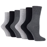 Load image into Gallery viewer, 6 Pairs Kids Cotton Socks - Black/Grey
