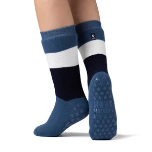 1 Pair Ladies Raynaud's Thermal Slipper Socks - Denim