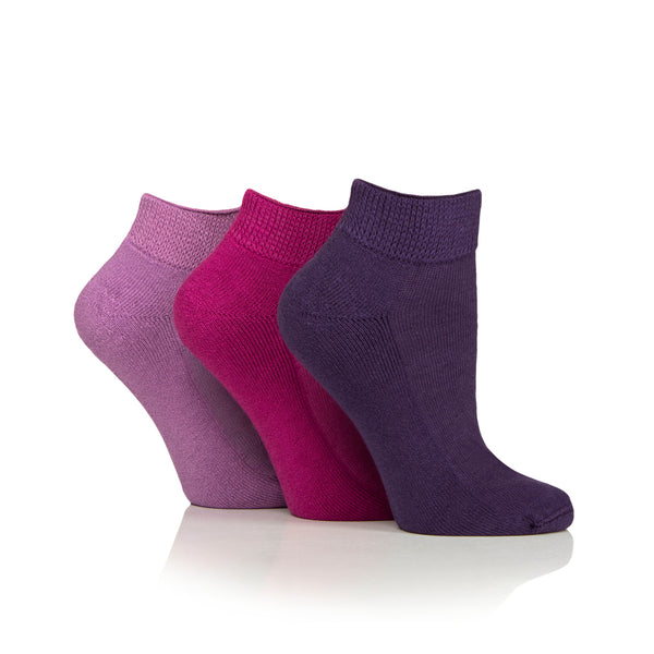 3 Paar gepolsterte Diabetiker-Trainersocken – Schwarz