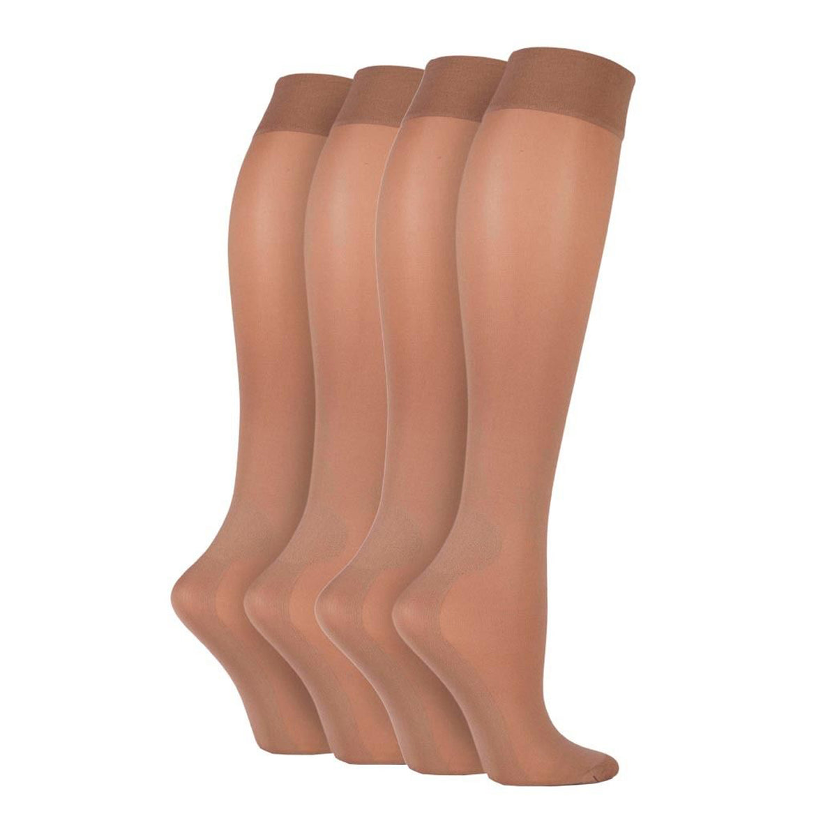 2 Pairs Ladies Energising Compression Socks - Natural