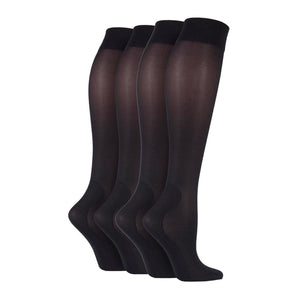 2 Pairs Ladies Energising Compression Socks - Black