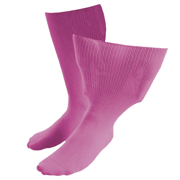 1 Pair Extra Wide Oedema Socks - Pink