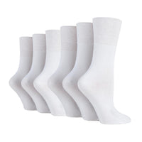 6 Pairs Ladies Diabetic Socks - White