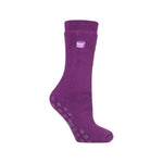 Load image into Gallery viewer, 1 Pair Ladies Raynaud&#39;s Thermal Slipper Socks - Violet
