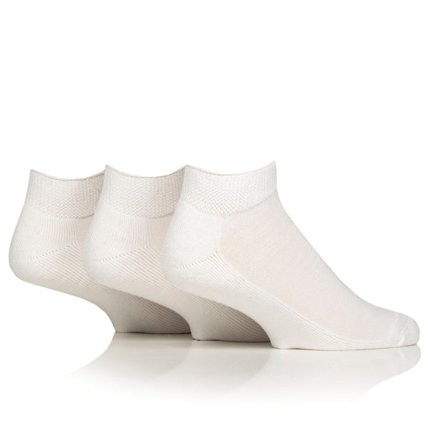 3 Paar gepolsterte Diabetiker-Trainersocken – Schwarz