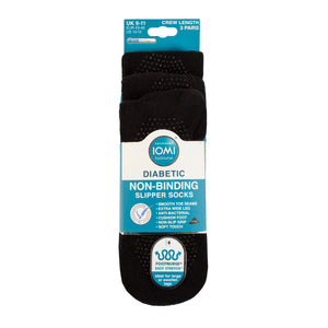 3 Pairs Diabetic Slipper Socks - Black