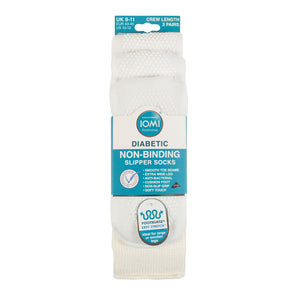 3 Pairs Diabetic Slipper Socks - White