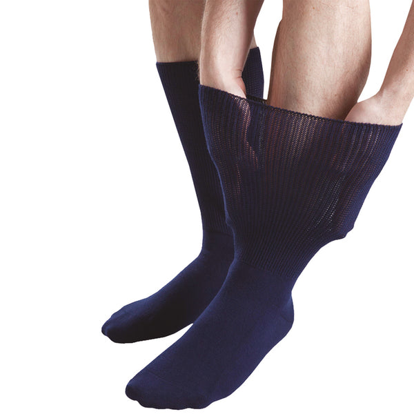 1 Pair Extra Wide Oedema Socks - Navy